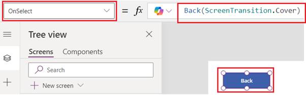 PowerApps Go back to previous screen